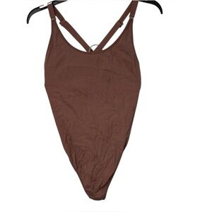 Mauve Ribbed thong bodysuit | Great Bundle Item